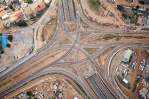 Tema motoway interchange in Ghana